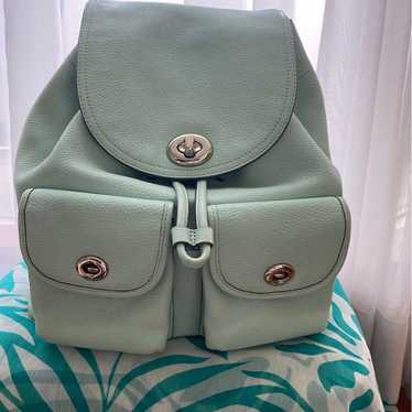 Coach backpack rucksack all leather mint green