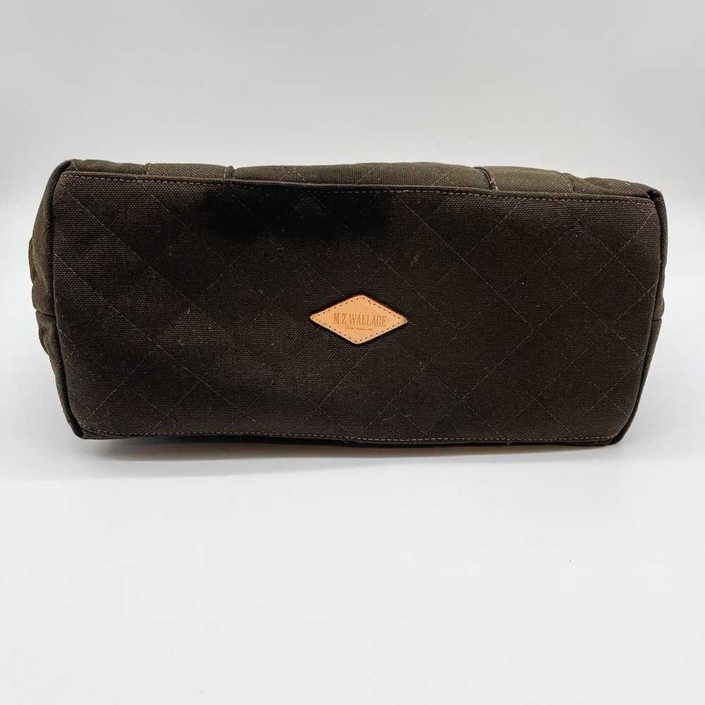 MZ Wallace Quilted Mini Metro Tote Brown Canvas B… - image 12