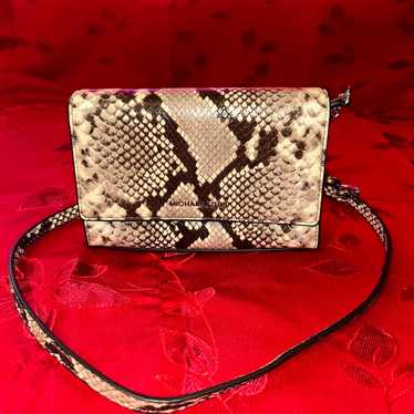 Michael Kors Ruby Snake Embossed Clutch