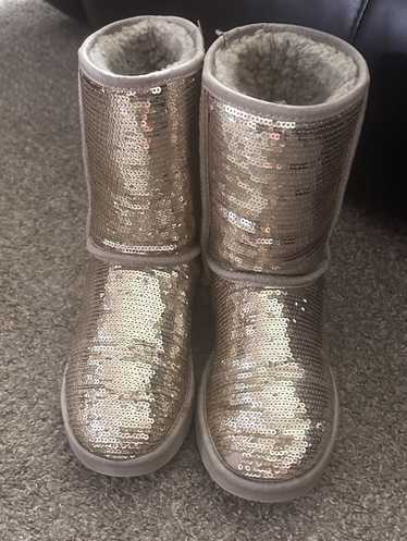 Ugg UGG Australia Gold Sequin Sheepskin Boots - image 1