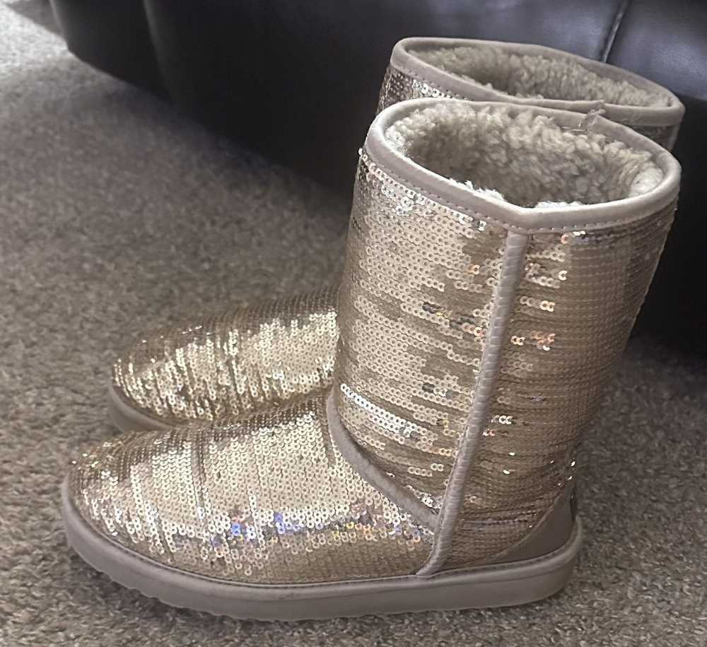 Ugg UGG Australia Gold Sequin Sheepskin Boots - image 2