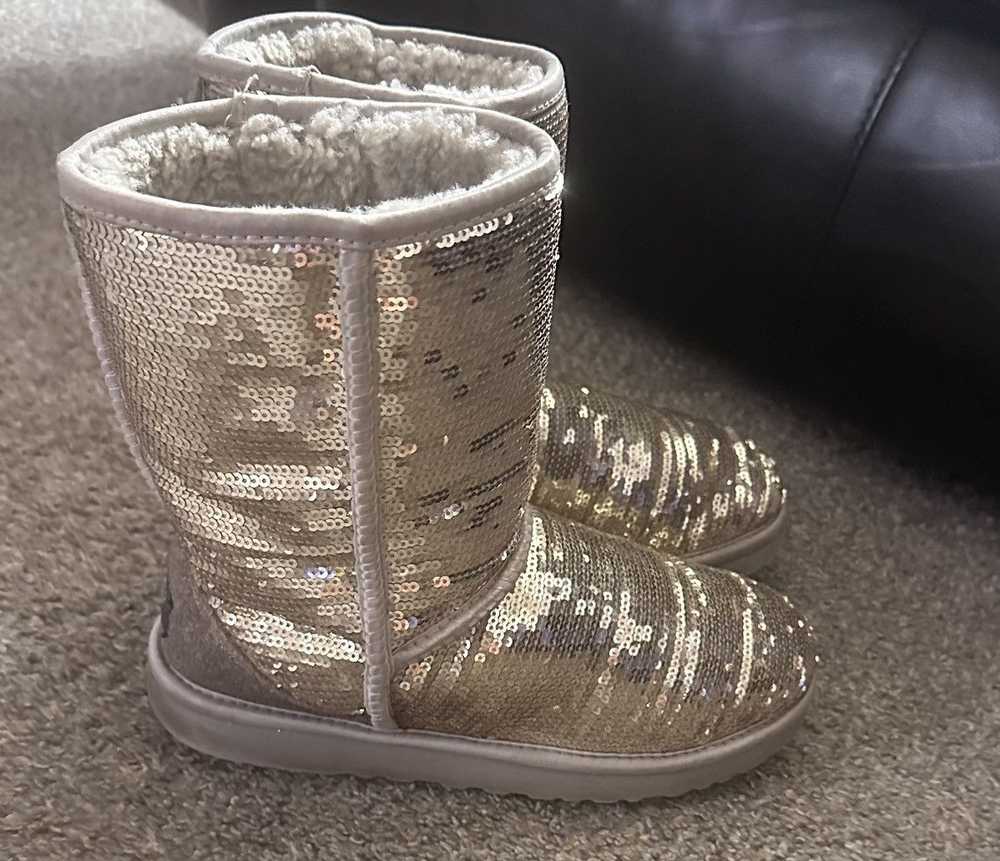 Ugg UGG Australia Gold Sequin Sheepskin Boots - image 4