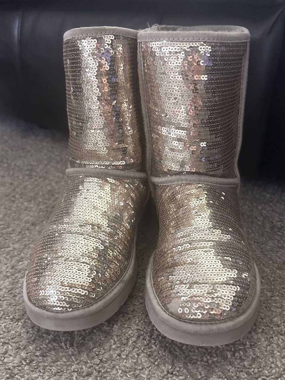 Ugg UGG Australia Gold Sequin Sheepskin Boots - image 9