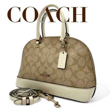 Coach Handbag S60 Signature PVC Dome-shaped 2way … - image 1