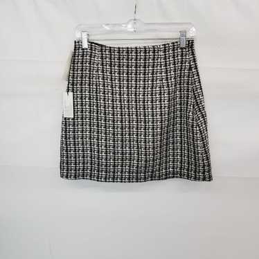 BABATON Black/White Lined Knit Mini Skirt WM Size… - image 1