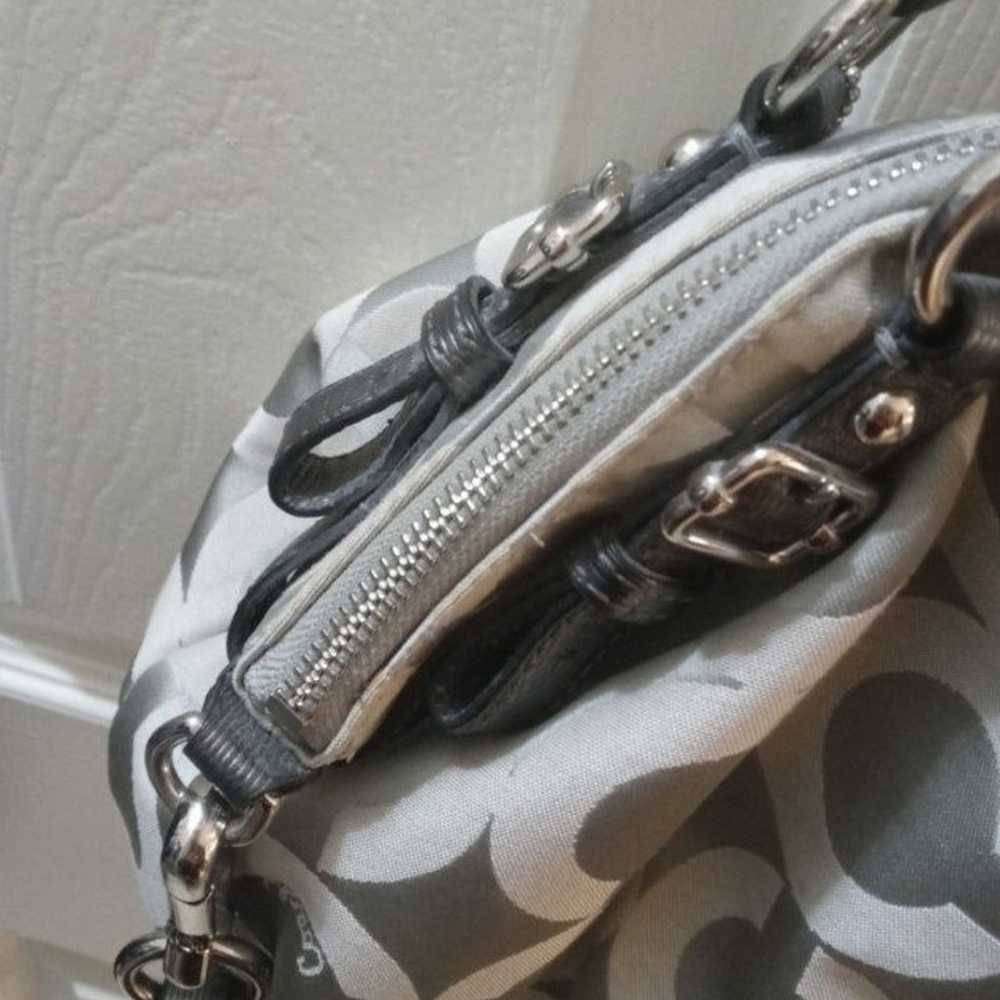 Coach Madison Satin Grey Handbag NWOT - image 3