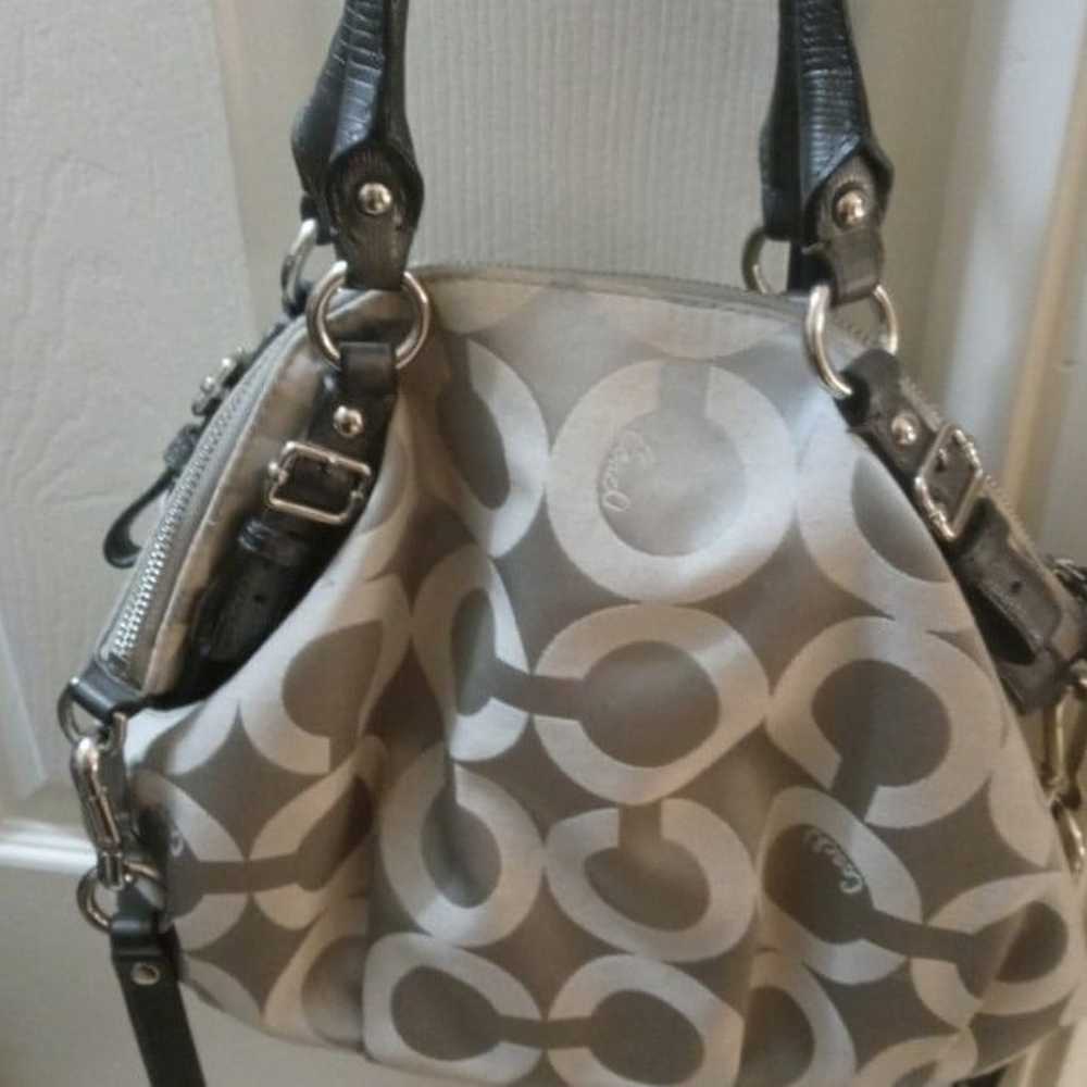 Coach Madison Satin Grey Handbag NWOT - image 4