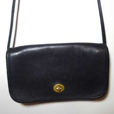 Vintage Coach Turnlock Dinky Crossbody Bag - Black - image 1