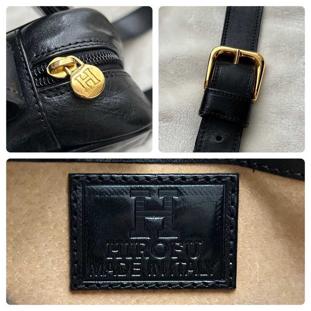 Brand new HIROFU shoulder bag mini leather black - image 9