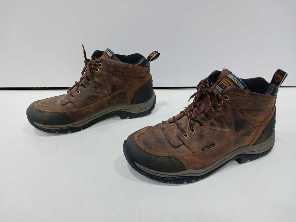 Ariat Terrain Brown Leather Waterproof Hiking Boo… - image 3