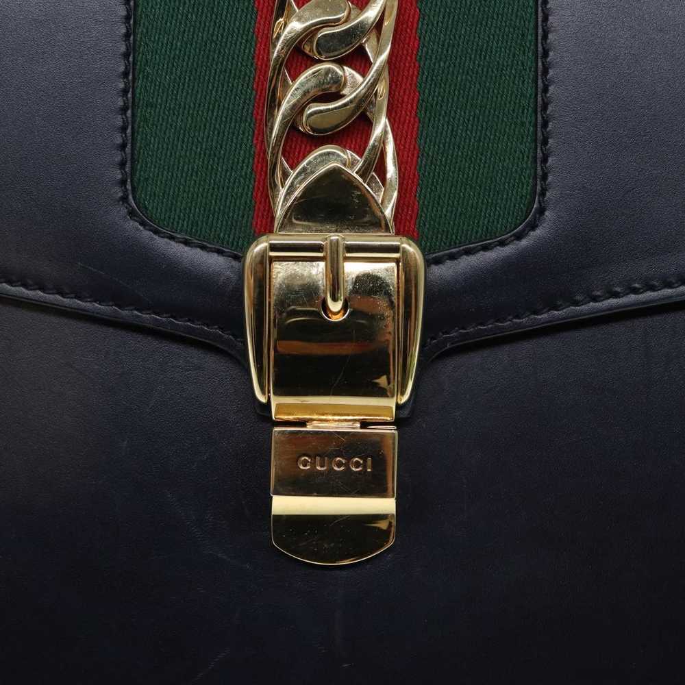 Gucci GUCCI Web Sherry Line Silvi Hand Bag Leathe… - image 9