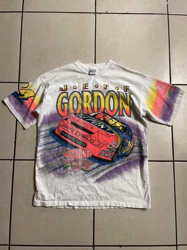 Vintage 1995 Nascar Jeff Gordon Shirt White Size Medium Racing Winston popular Cup