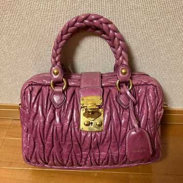 miumiu Miu Miu Matelassé Bag 2way Leather