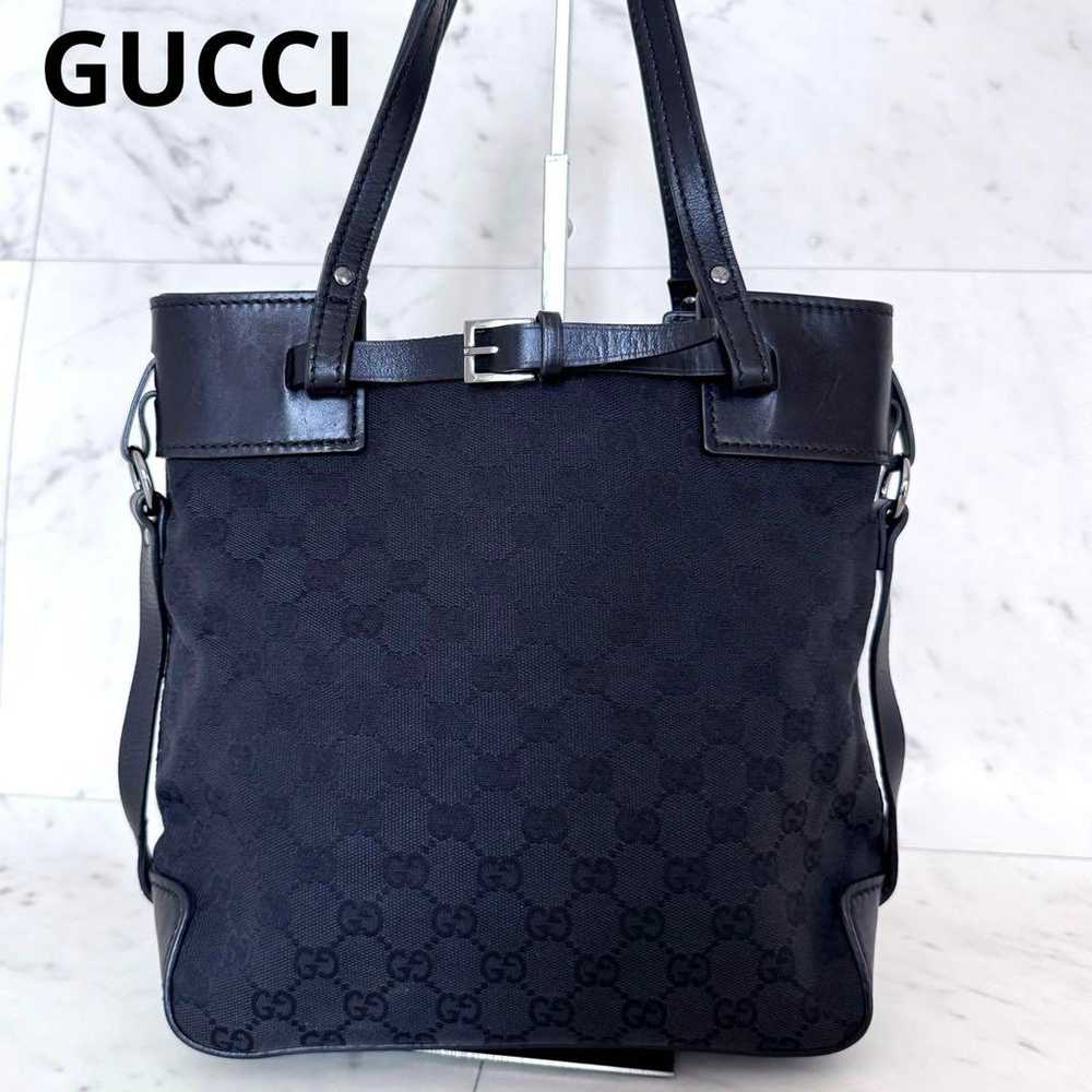 【Excellent Condition】GUCCI Tote Bag with GG Patte… - image 1