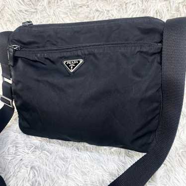 PRADA Camera Bag Shoulder Bag Nylon Black