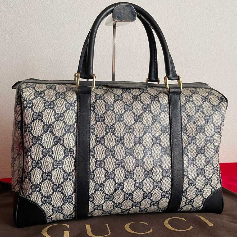 Popular Gucci GG PVC leather handbag mini Boston … - image 1