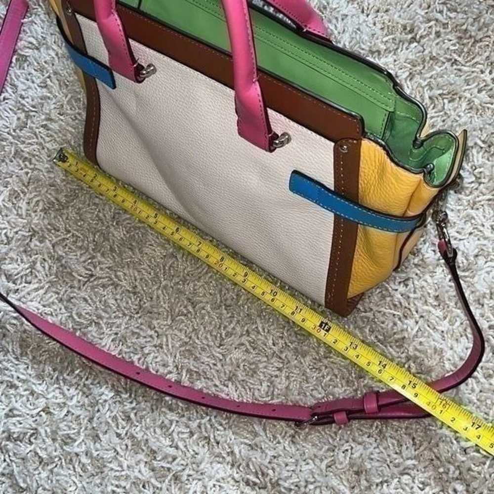 Coach 37693 Swagger 21 Carryall Rainbow Colorbloc… - image 7