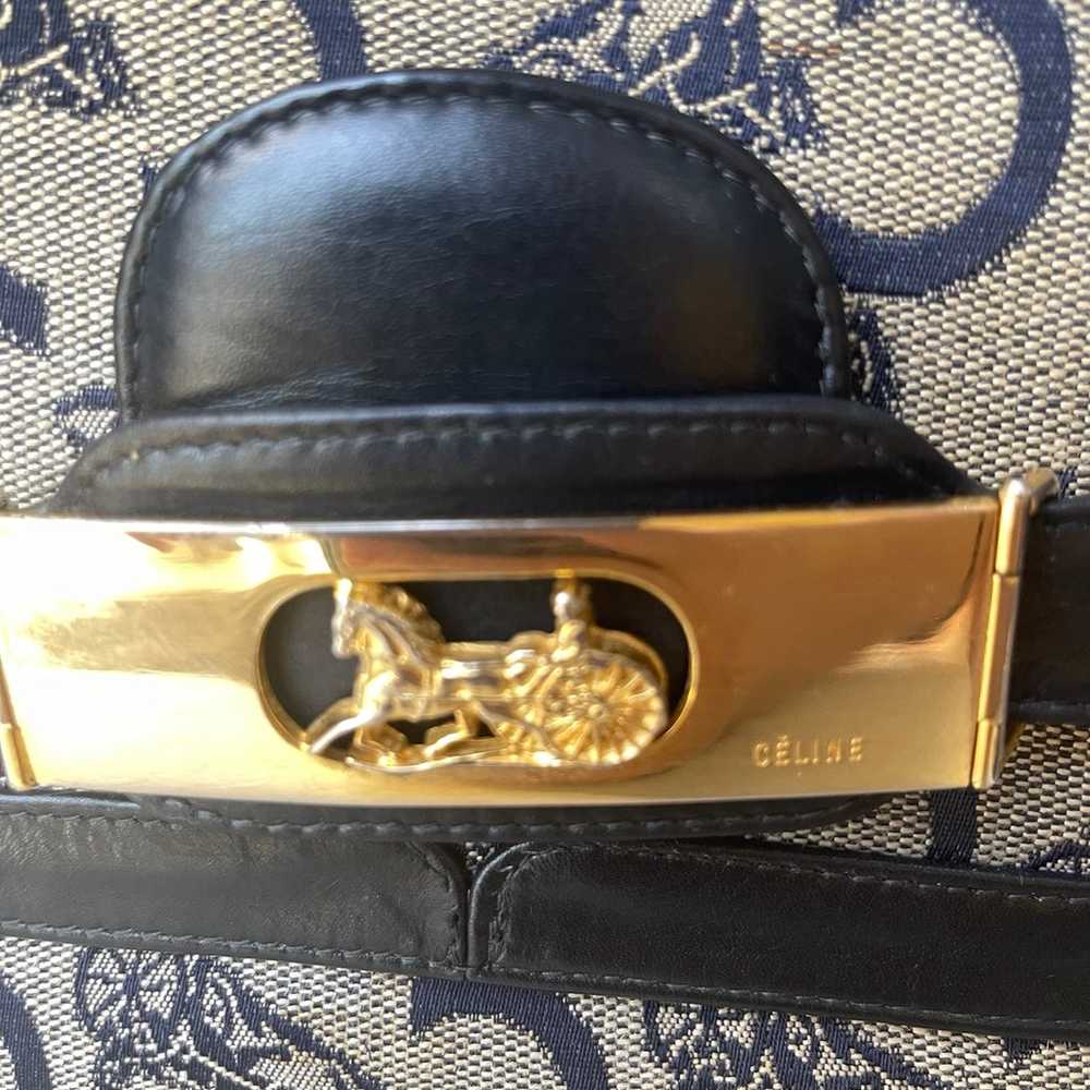 Vintage Celine Horse Carriage C Shoulder Bag Rare… - image 3