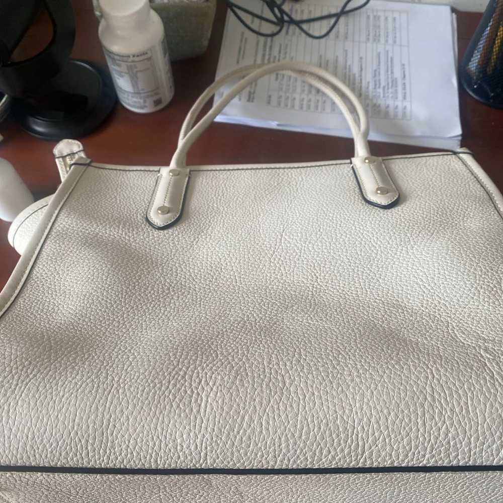 Kate Spade Ella Large White Leather Shoulder Tote… - image 3