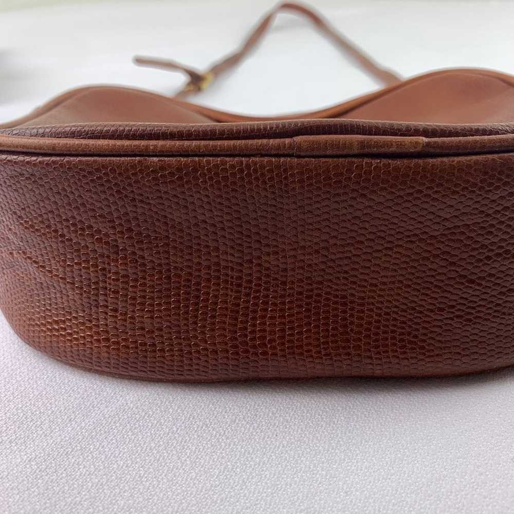 Albert Nipon brown leather crossbody bag purse Vi… - image 10