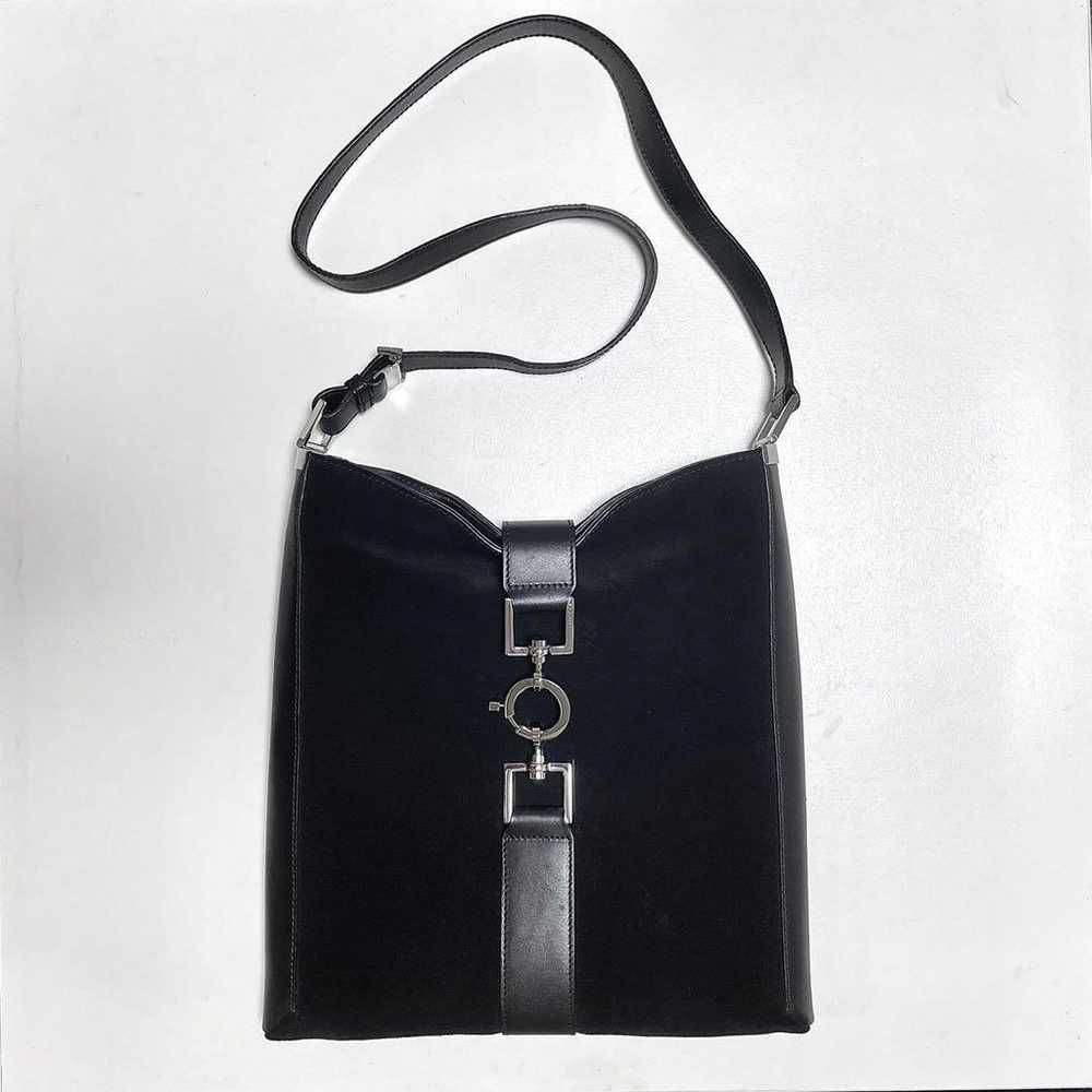 GUCCI suede and real leather shoulder bag. - image 1