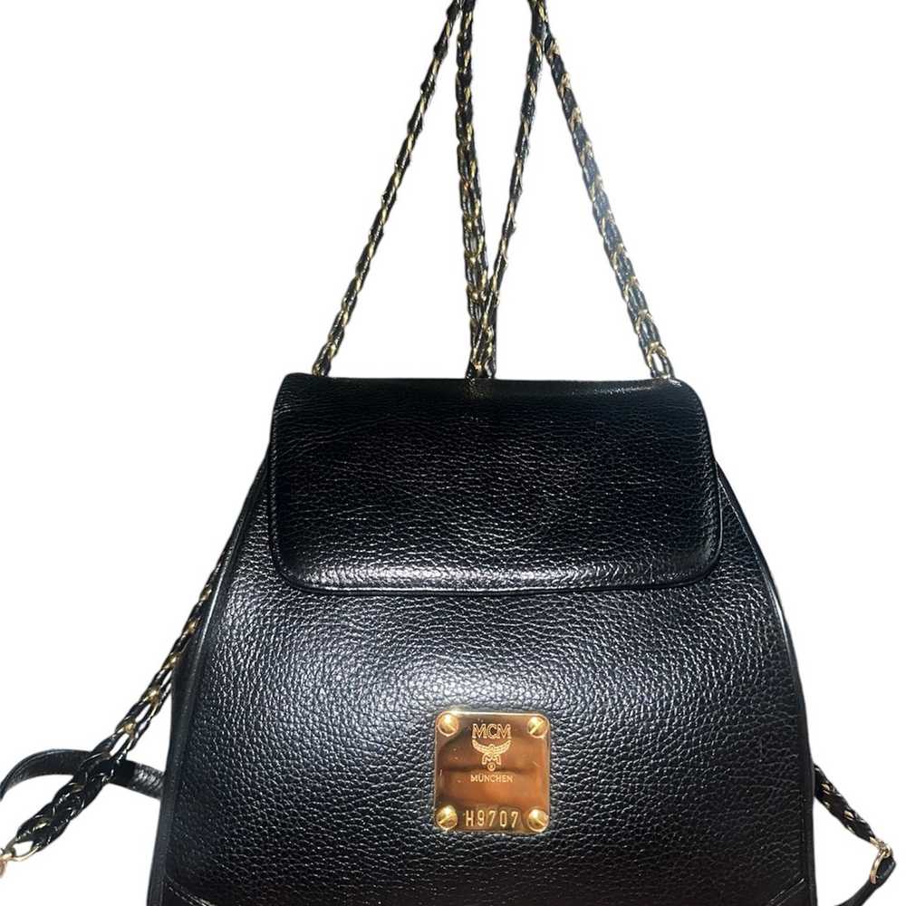 MCM GERMANY Edition black pebbles leather backpac… - image 2