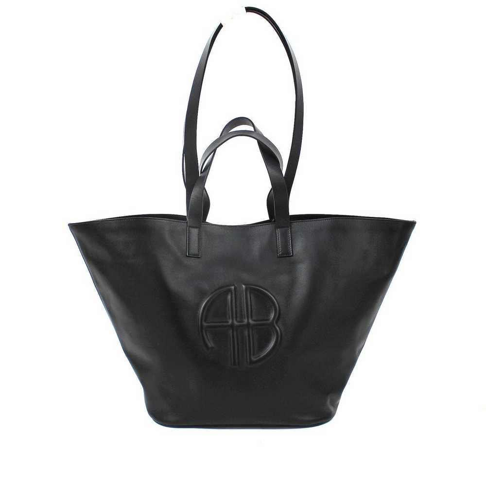 Anine Bing Palermo Tote Bag NEW Black Leather Car… - image 2