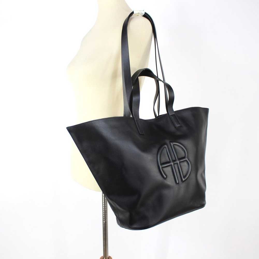 Anine Bing Palermo Tote Bag NEW Black Leather Car… - image 9