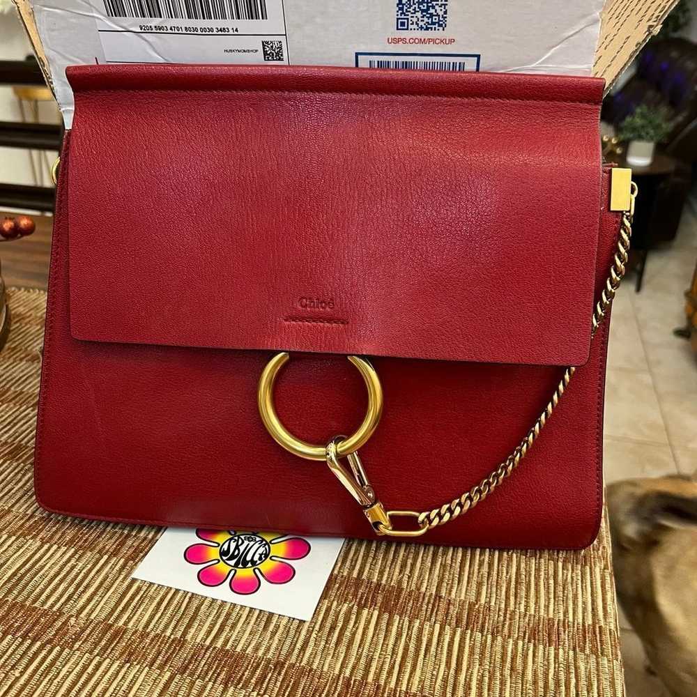 Authentic Preloved Chloe Red Crossbody or clutch - image 1