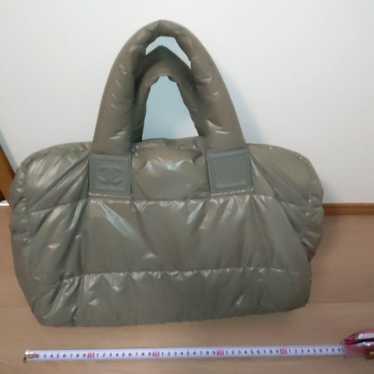 CHANEL Boston bag Khaki Nylon Coco Cocoon