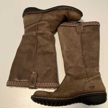 Ugg Australia Swell Tall Leather Sheep Lined Boots