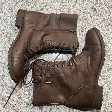 Brown Combat Boots