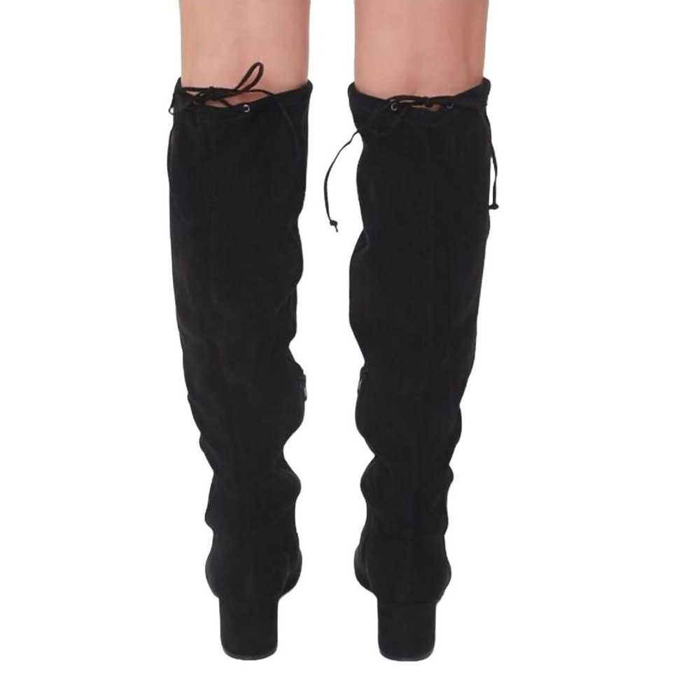 Women's Boots Faux Suede Knee-High Boots Black Ro… - image 4