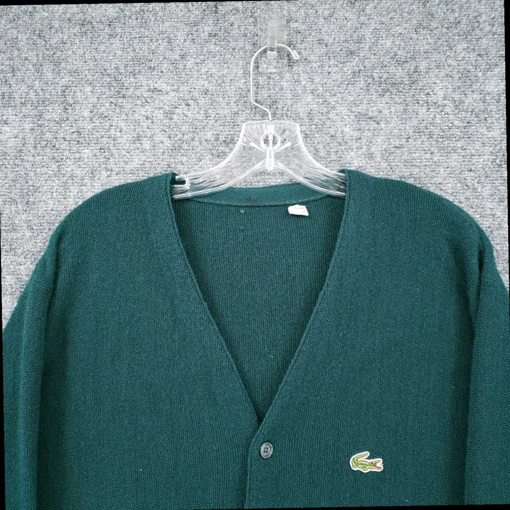 Lacoste Authentic Retro Chic Green Knit Cardigan … - image 3