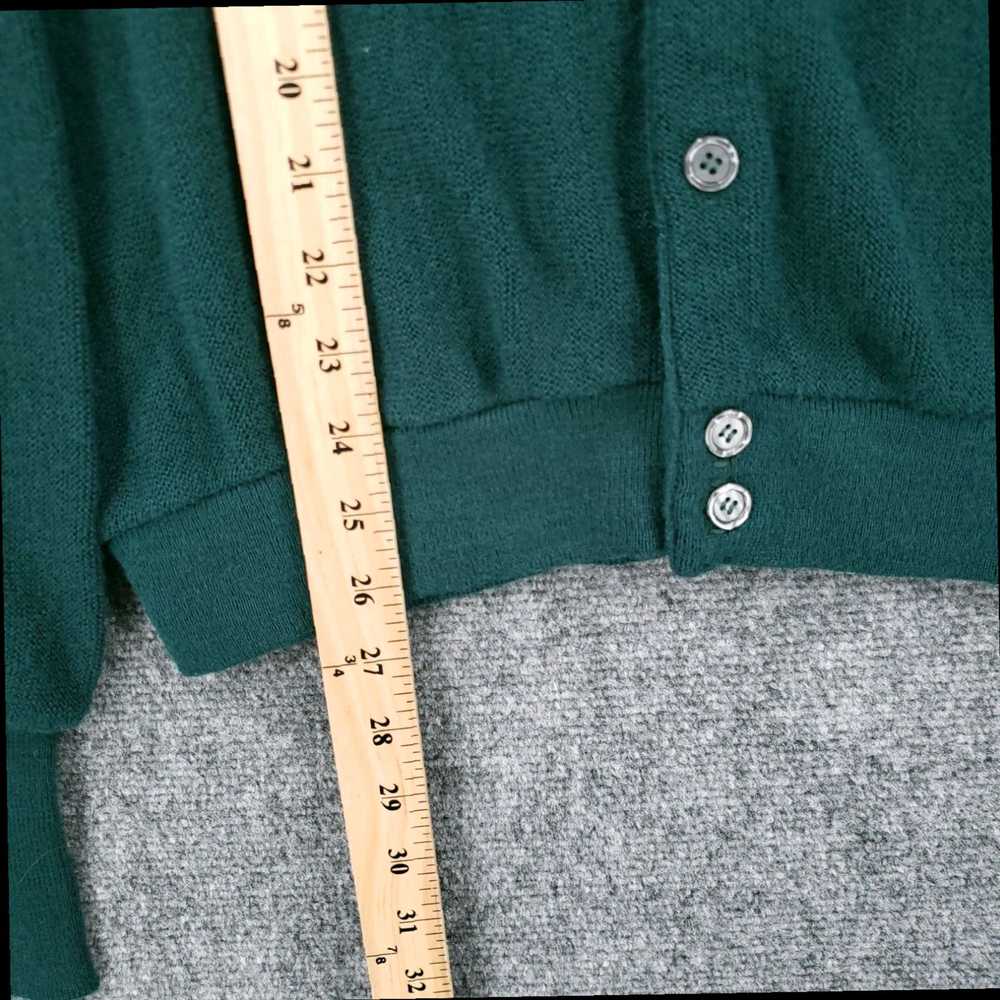 Lacoste Authentic Retro Chic Green Knit Cardigan … - image 5