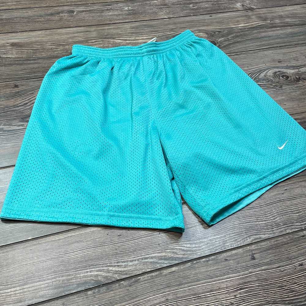 NIKE Womens Turquoise Nylon Mesh Shorts Active Sp… - image 1