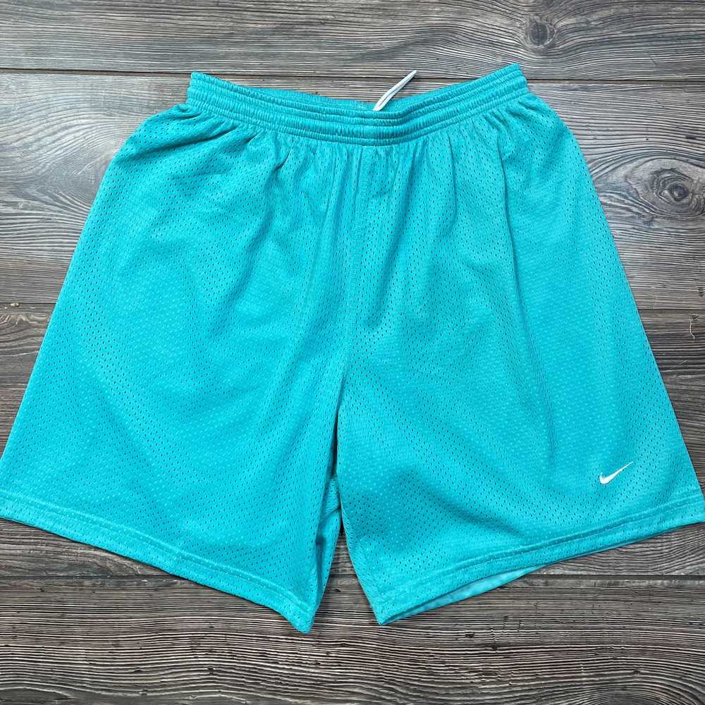 NIKE Womens Turquoise Nylon Mesh Shorts Active Sp… - image 2