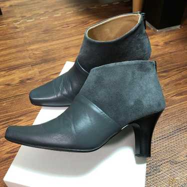 Booties Leather & Suede Grey 22.0cm