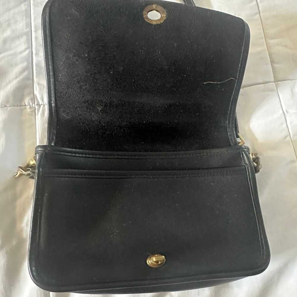 Vintage Coach Black Leather Pocket Purse 9755 - image 5