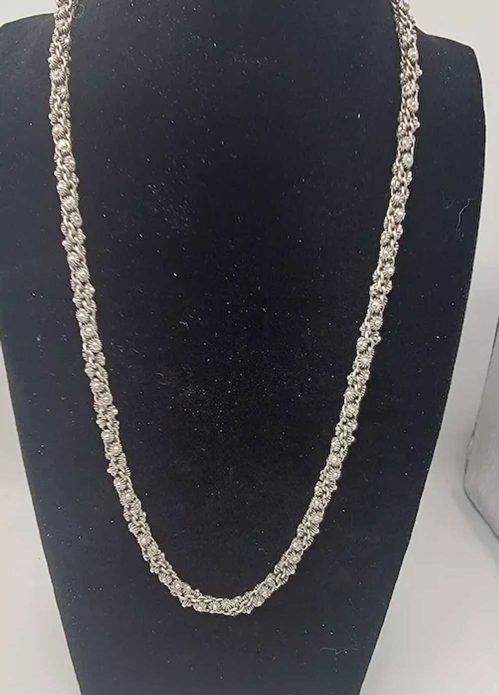 Barbara Bixby 18K Gold & Sterling Flower Chain 18" - image 4