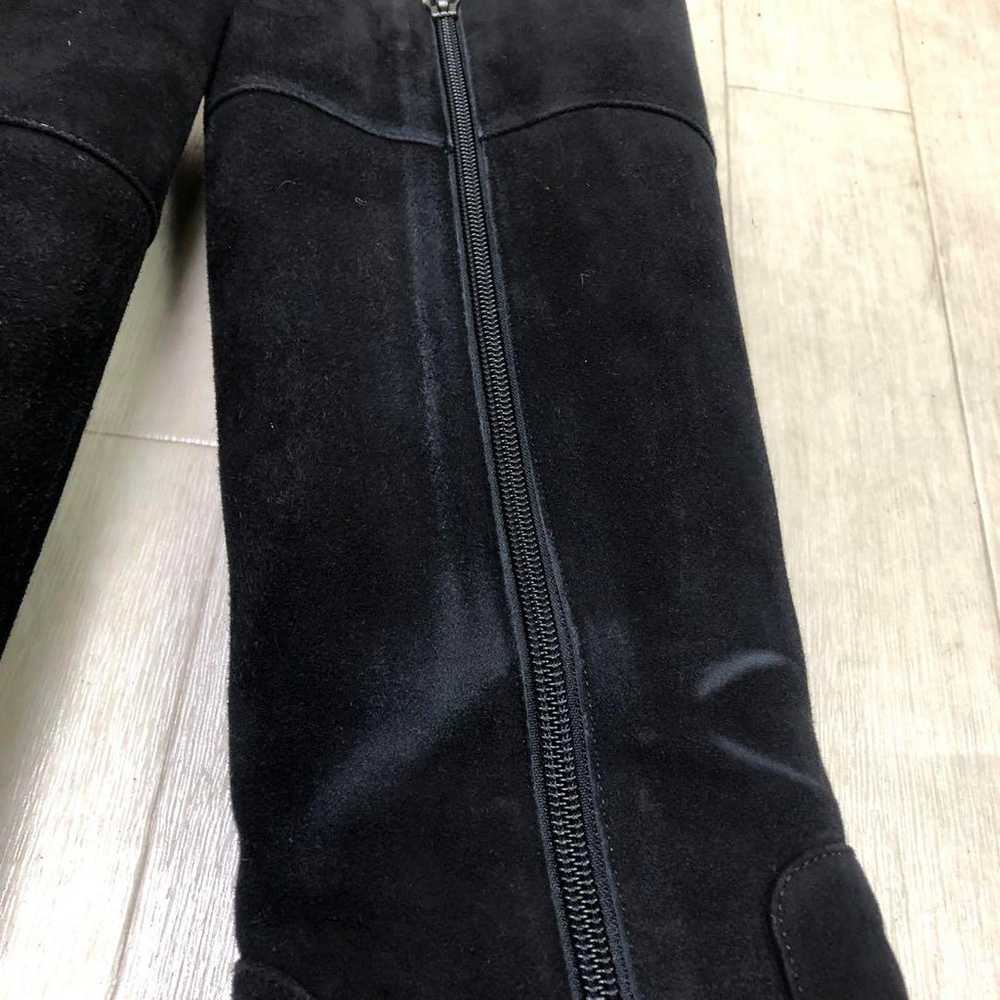 Used Diana Suede Long Boots Black 23.5cm - image 3