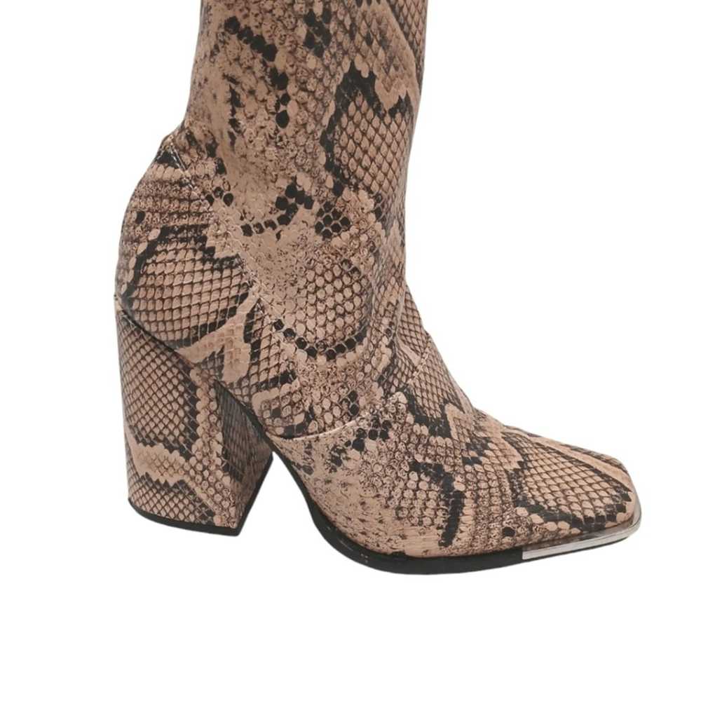 Steve Madden Snakeskin Ankle Boots Sz 6.5 faux le… - image 8