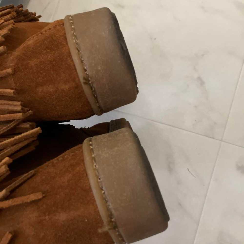 Minnetonka Suede Moccasin Fringe Short Boots - image 5