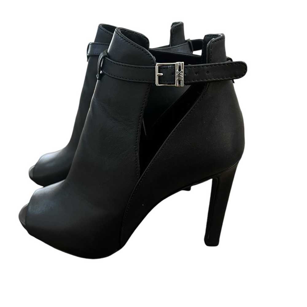 NWOT Michael Kors Lawson Open-Toe Black Bootie – … - image 2