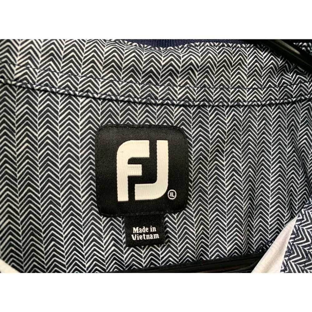 Footjoy FootJoy Shirt Mens XL Blue Harringbone Po… - image 3