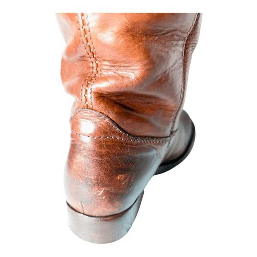 FRYE Melissa Tall Cognac Leather Riding Boot Size… - image 11