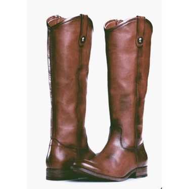 FRYE Melissa Tall Cognac Leather Riding Boot Size… - image 1