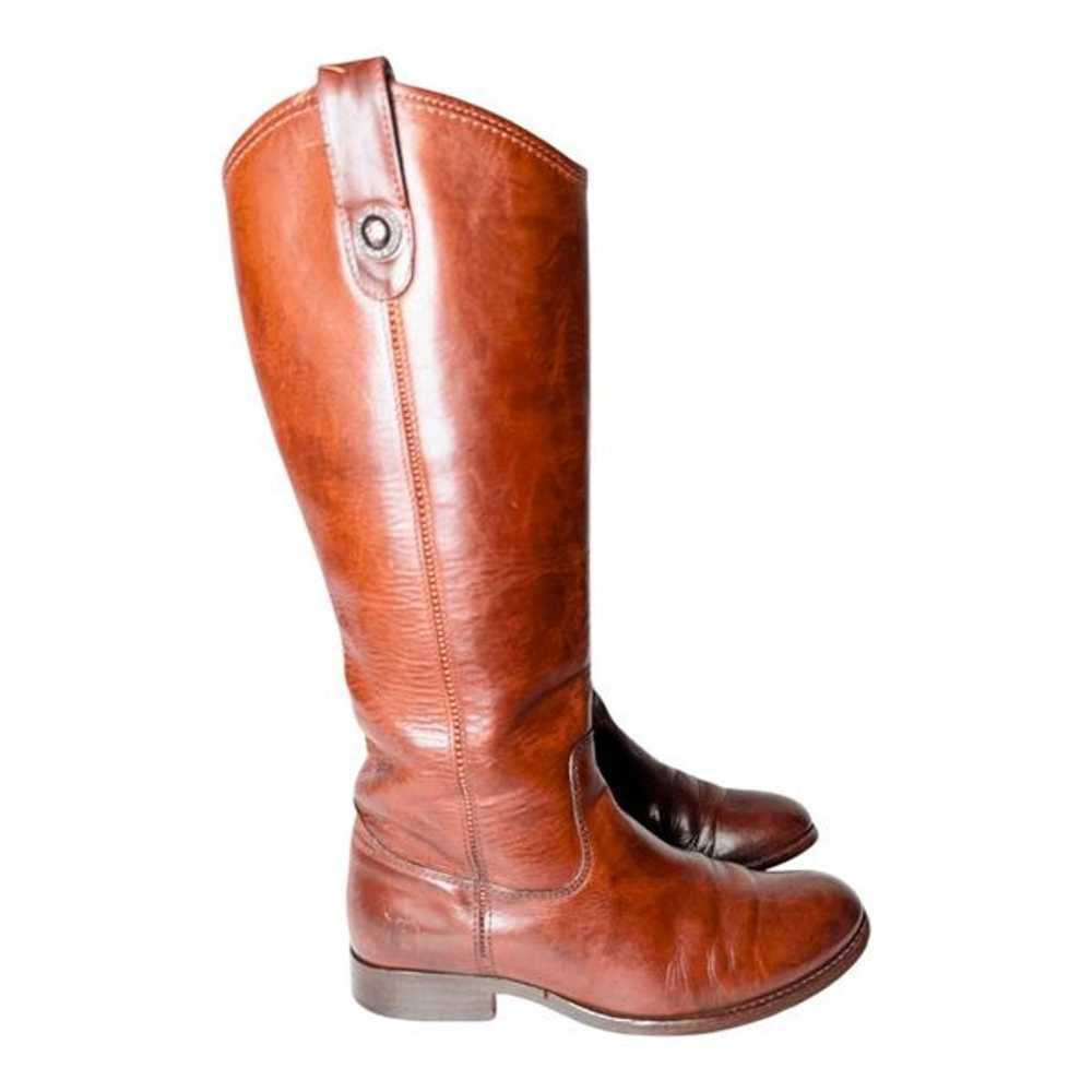 FRYE Melissa Tall Cognac Leather Riding Boot Size… - image 4