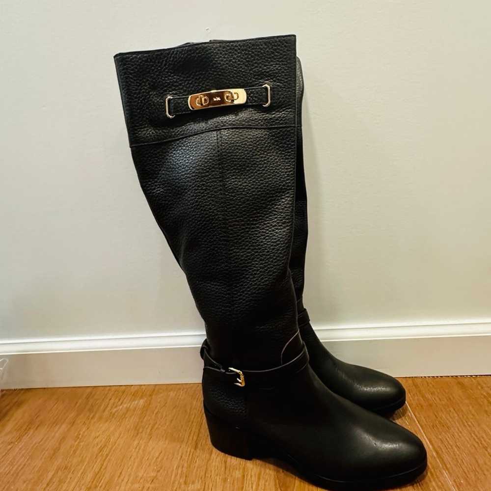 NWOB Coach boots, inside zip, dark brown, sz 7 - image 2