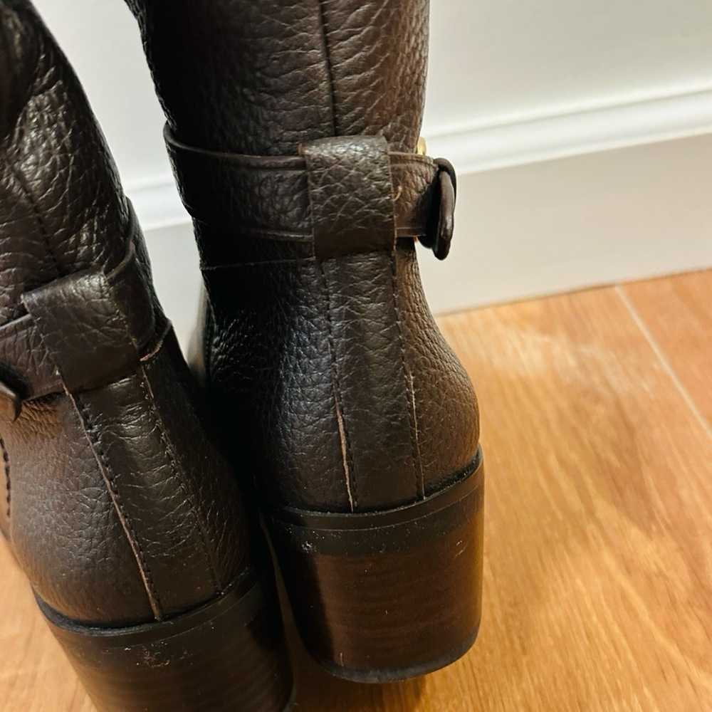 NWOB Coach boots, inside zip, dark brown, sz 7 - image 5